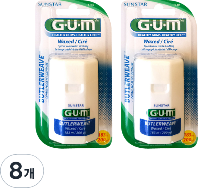 검 위브 왁스 치실 1140, 8개, 1개입