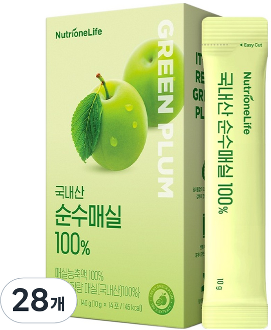 뉴트리원 국산 순수매실 100%, 10g, 28개