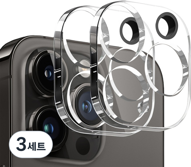 클로버나인 클로버 글라스 빛번짐 방지 카메라 렌즈 강화유리 9H 고경도 액정보호필름 2p 세트, 3세트