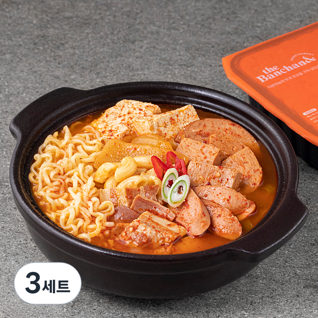 더반찬& 싱글부대찌개 550g + 농심 사리면 110g, 660g, 3세트