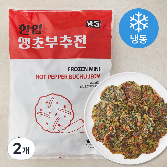 한입 땡초 부추전 (냉동), 1kg, 2개