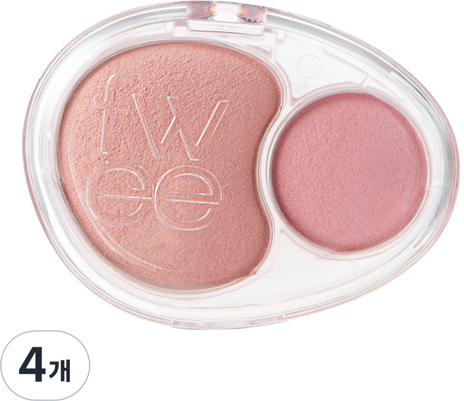 FWEE 柔和雙色腮紅 7.2g, MV01不再丘比特, 4個