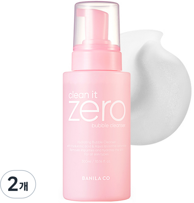 바닐라코 클린 잇 제로 버블 클렌저, 300ml, 2개