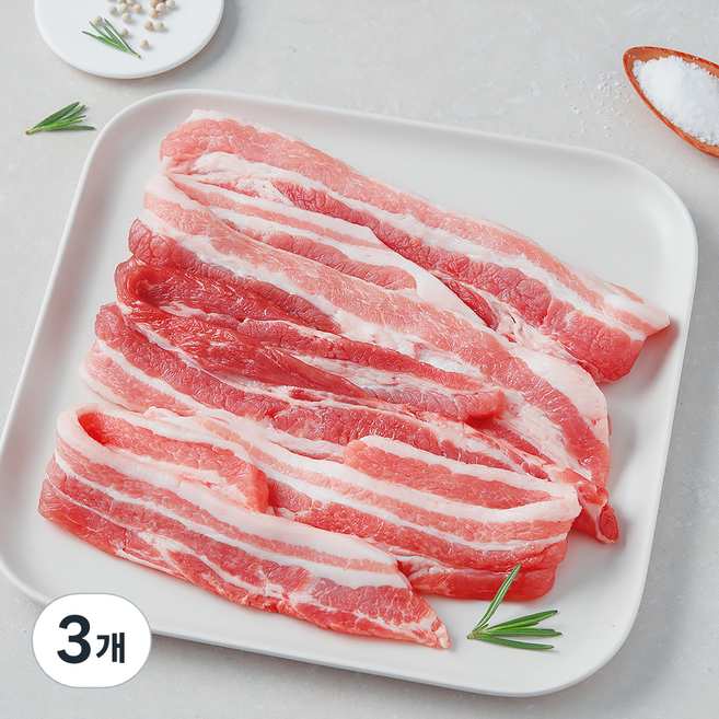 농협 포크빌 슬림 삼겹살 (냉장), 500g, 3개