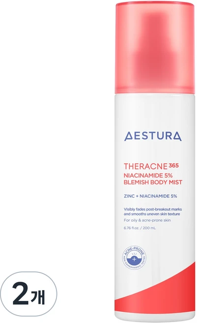 에스트라 테라크네365 나이아신아마이드 5퍼센트 흔적 바디 미스트, 200ml, 2개 - 쿠팡
