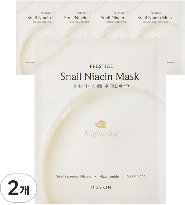 잇츠스킨 프레스티지 스네일 나이아신 마스크, 5개입, 2개