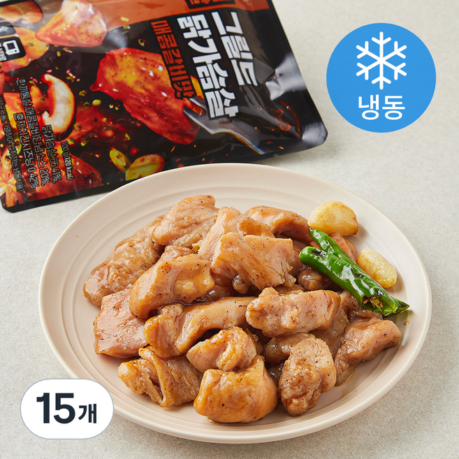 한끼통살 그릴드 닭가슴살 매콤갈비맛 (냉동), 100g, 15개입, 1개