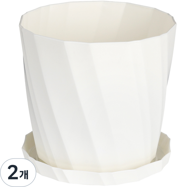 코멧 모던 화분 L, 화이트, 2개