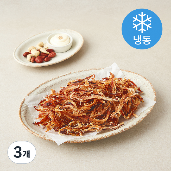 에이치지 맥반석 버터구이 오징어채 (냉동), 3개, 200g