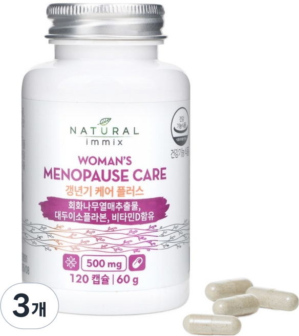 내추럴이믹스 갱년기 케어 플러스, 120정, 3개