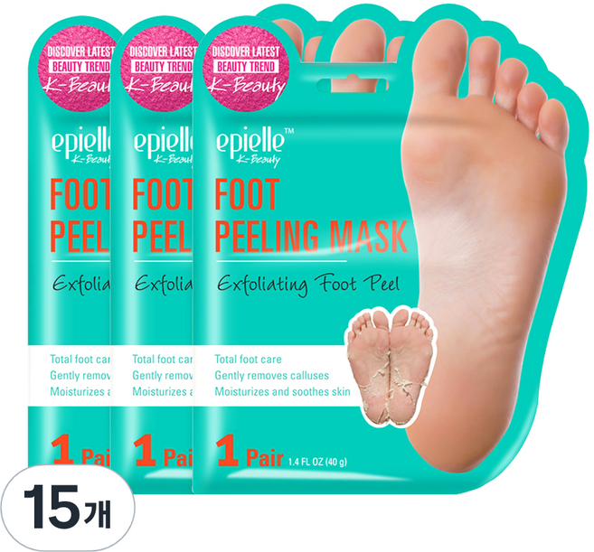 에피엘르 풋필링 마스크, 2개입, 15개