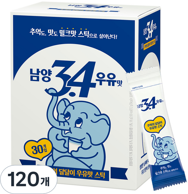 남양34 우유맛 스틱 분말, 17.2g, 30개입, 4개