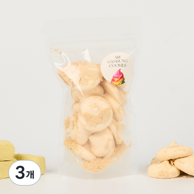 아리감성 인절미 머랭쿠키 포켓형, 3개, 20g