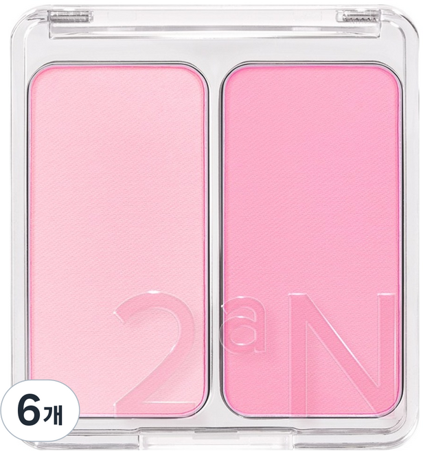 투에이엔 듀얼치크 4.7g, 16 핑크 텐션, 6개