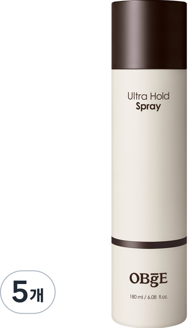 OBge 울트라 퍼퓸 홀드 헤어 스프레이, 5개, 180ml