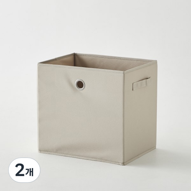 한샘 샘 폴리 수납 바스켓, 웜그레이, 2개