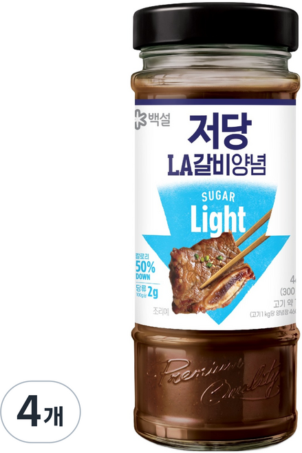 백설 저당 LA갈비 양념, 460g, 4개