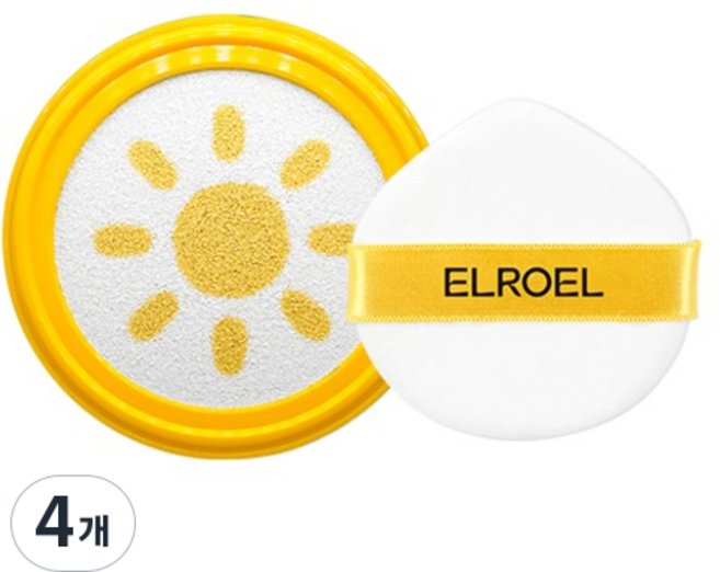 엘로엘 팡팡 옐로우 빅 선쿠션 플러스 리필, 25g, 4개