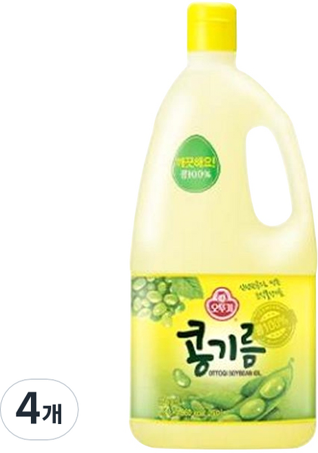 오뚜기 콩기름, 1.8L, 4개