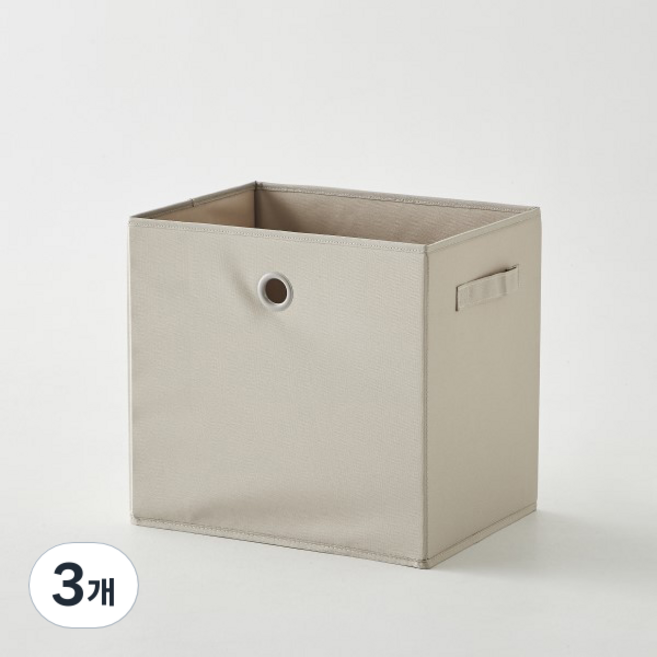 한샘 샘 폴리 수납 바스켓, 웜그레이, 3개