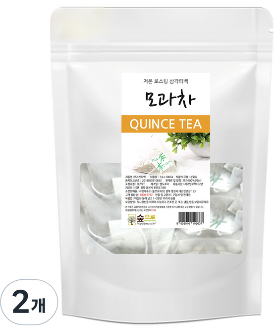 숲으로허브 모과차 삼각티백, 1g, 100개입, 2개