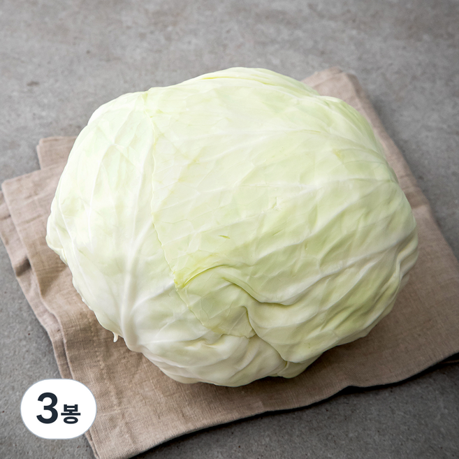 제주도 유기농 양배추, 1.2kg, 3봉