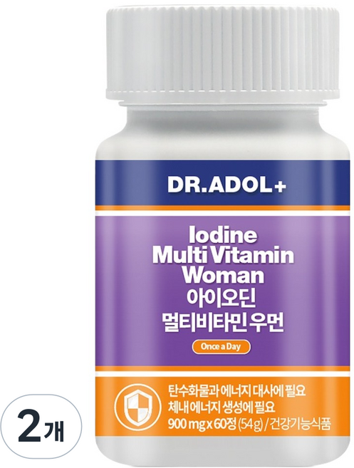 닥터아돌 아이오딘 멀티비타민 우먼, 2개, 60정