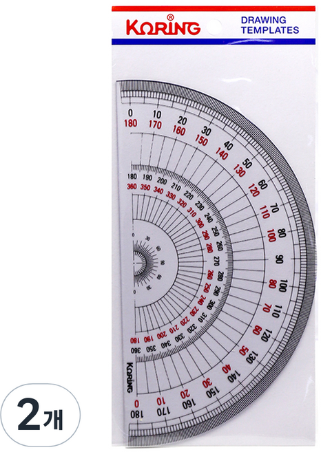 코링 템플레이트 반원 분도기 18cm K-1800, 2개