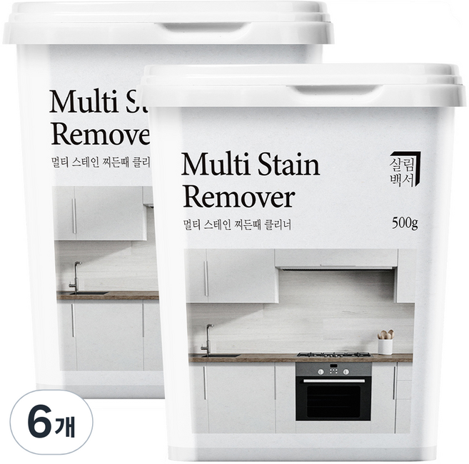 살림백서 멀티 스테인 찌든때 클리너, 500g, 6개