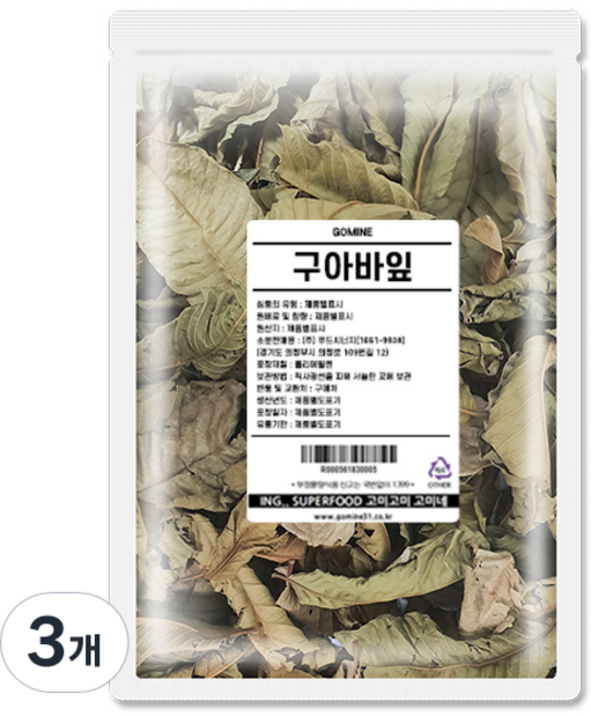 고미네 국산 구아바잎 차, 60g, 1개입, 3개