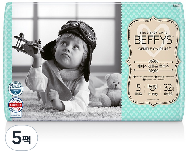 베피스 젠틀온 플러스 팬티형 기저귀 남녀공용, 특대형(XL), 160매