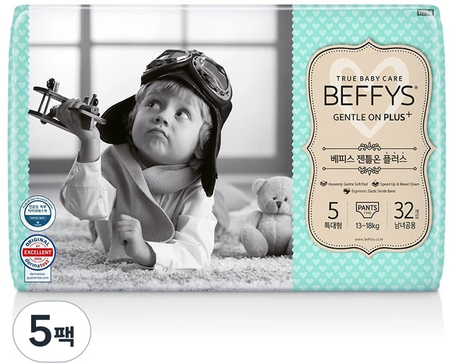 베피스 젠틀온 플러스 팬티형 기저귀 남녀공용, 특대형(XL), 160매 - 쿠팡