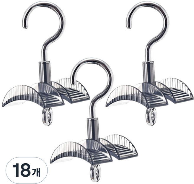 쪼이소 튼튼한 회전식 가방걸이, 블랙, 18개