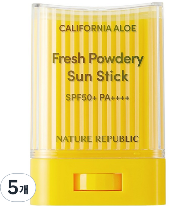 네이처리퍼블릭 캘리포니아 알로에 보송 선스틱 SPF50+ PA++++, 24g, 5개