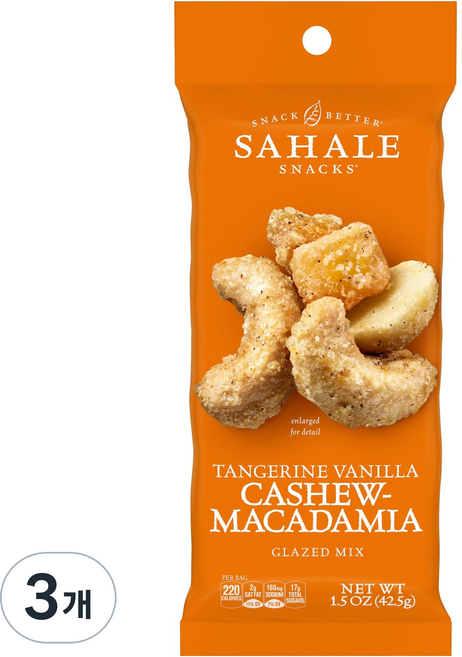 사할리스낵스 탠저린 마카다미아, 42.5g, 3개
