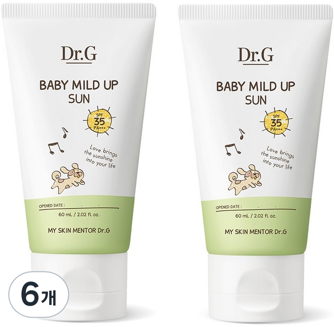 닥터지 베이비 마일드 업 선크림 SPF35 PA+++, 60ml, 6개