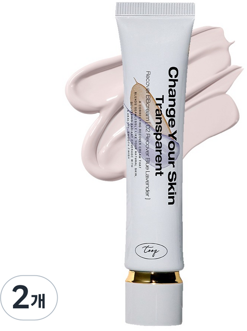 투크 트렌스페어런트 리커버 비비크림, 02리커버블루라벤더, 40ml, 2개
