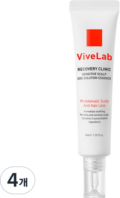 바이브랩 리커버리 클리닉 센서티브 스칼프 에스오에스 솔루션 에센스, 40ml, 4개