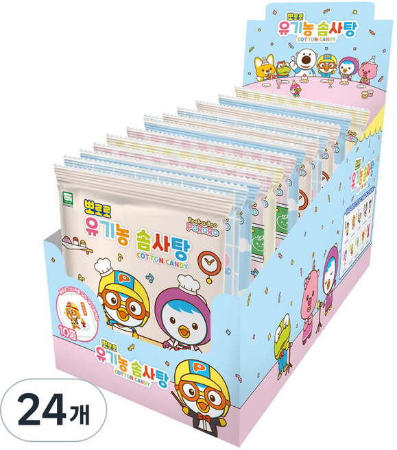 뽀로로 유기농 솜사탕, 8g, 24개