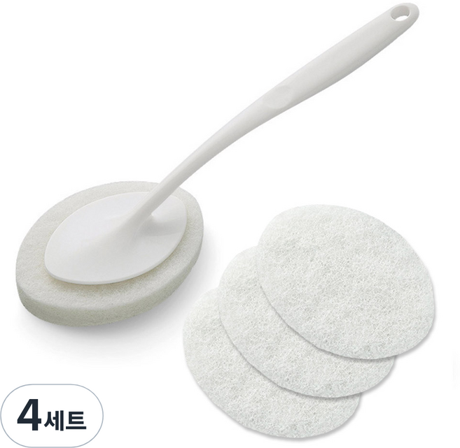 모나코올리브 밀크폼 핸디형 브러쉬 + 리필용 수세미 3p, 혼합색상, 4세트