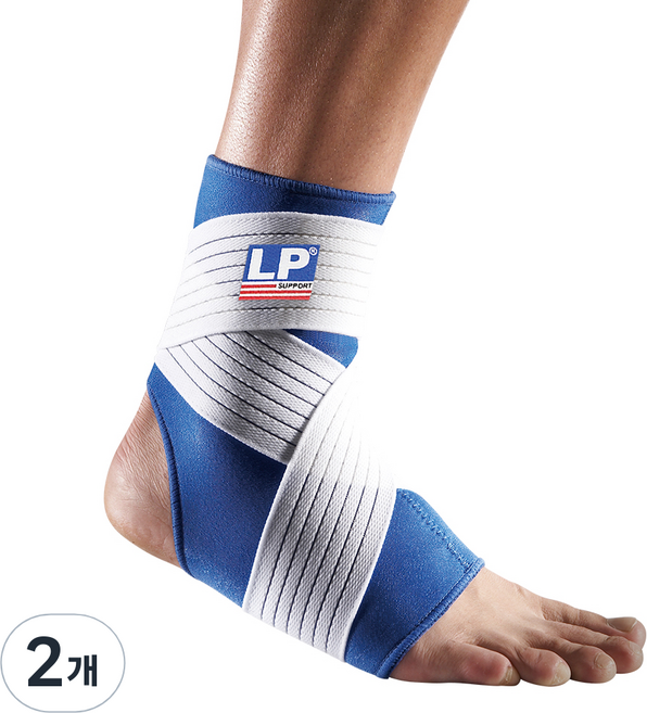 엘피서포트 스트랩형 발목 압박용밴드 728-BL, 2개