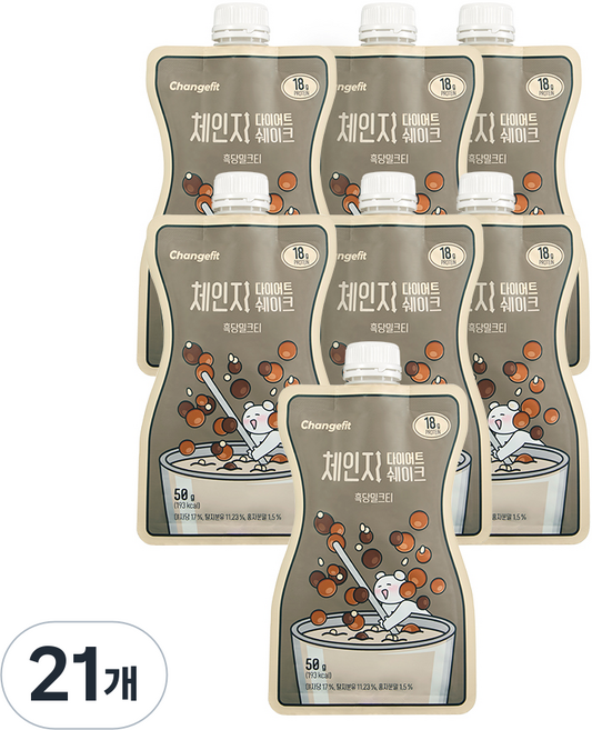 체인지핏 체인지 다이어트 쉐이크 흑당밀크티, 50g, 21개