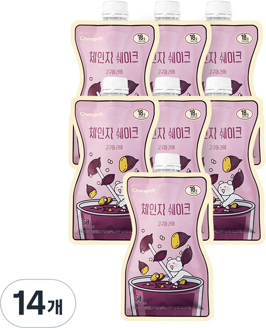 체인지핏 체인지 쉐이크 고구마 라떼, 50g, 14개