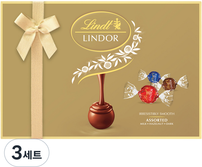 린도르 린도볼 어쏘티드 3종 x 6p 세트 225g, 3세트