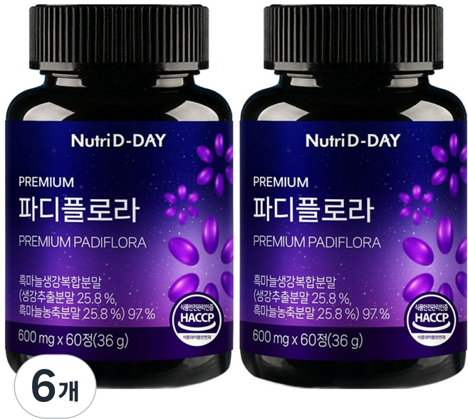 Nutri D-DAY Phadiflora 黑蒜生薑 2個月份, 6個, 60錠
