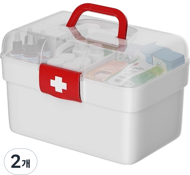 글로피니 가정용 구급상자 화이트 S, 2개