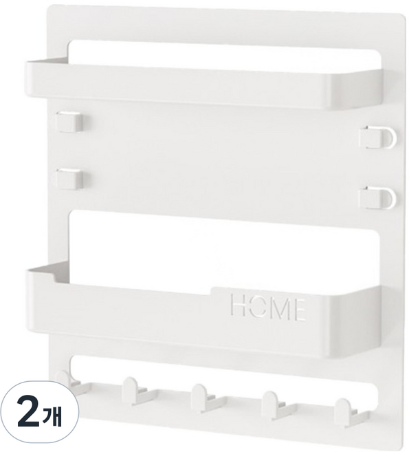 도담마켓 벽걸이 다용도 선반, 화이트, 2개