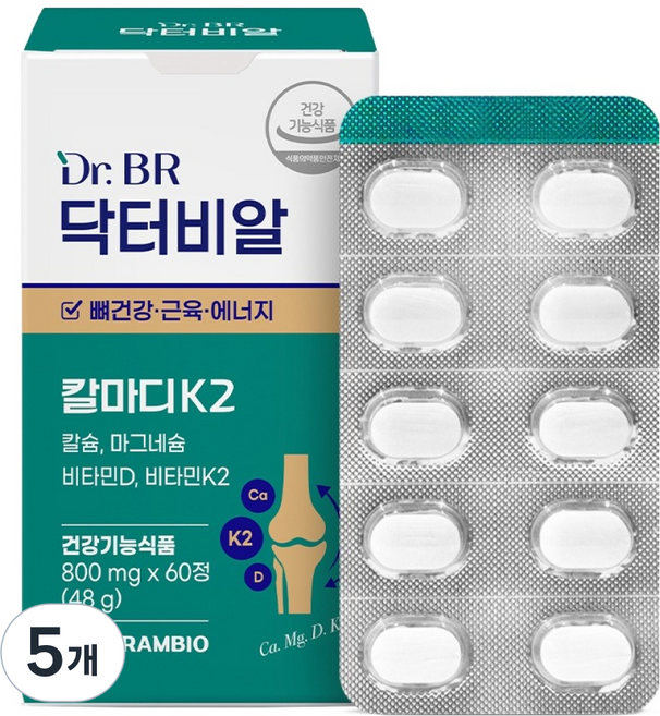 Dr.BR 鈣鎂D K2 48g, 5個, 60錠