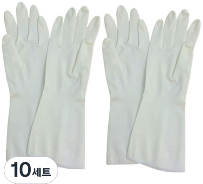 큐트미 니트릴 튼튼한 고무장갑 M 33cm + M 38cm 양쪽착용 세트 MP509, 중(M), 10세트