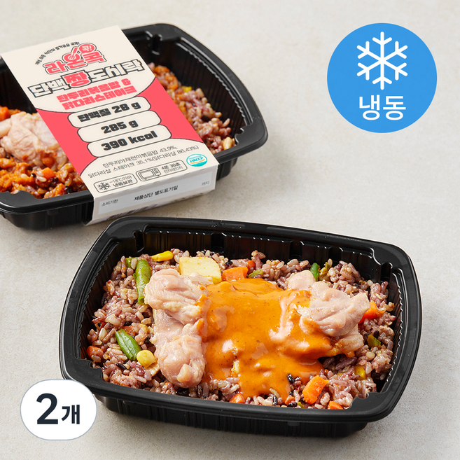 라온콕 단백짱 탄두리볶음밥 & 닭다리 스테이크 (냉동), 285g, 2개